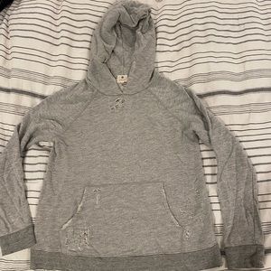 Sundry distressed gray hoodie
